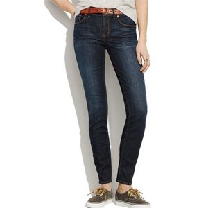Madewell skinny skinny jeans in water fall wash